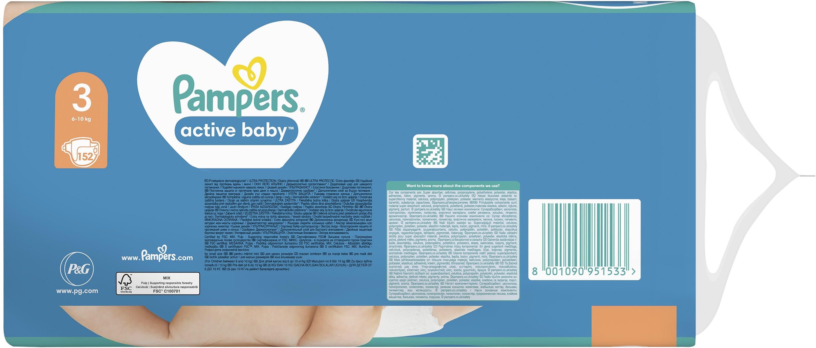 pampers 3 152 szt cena