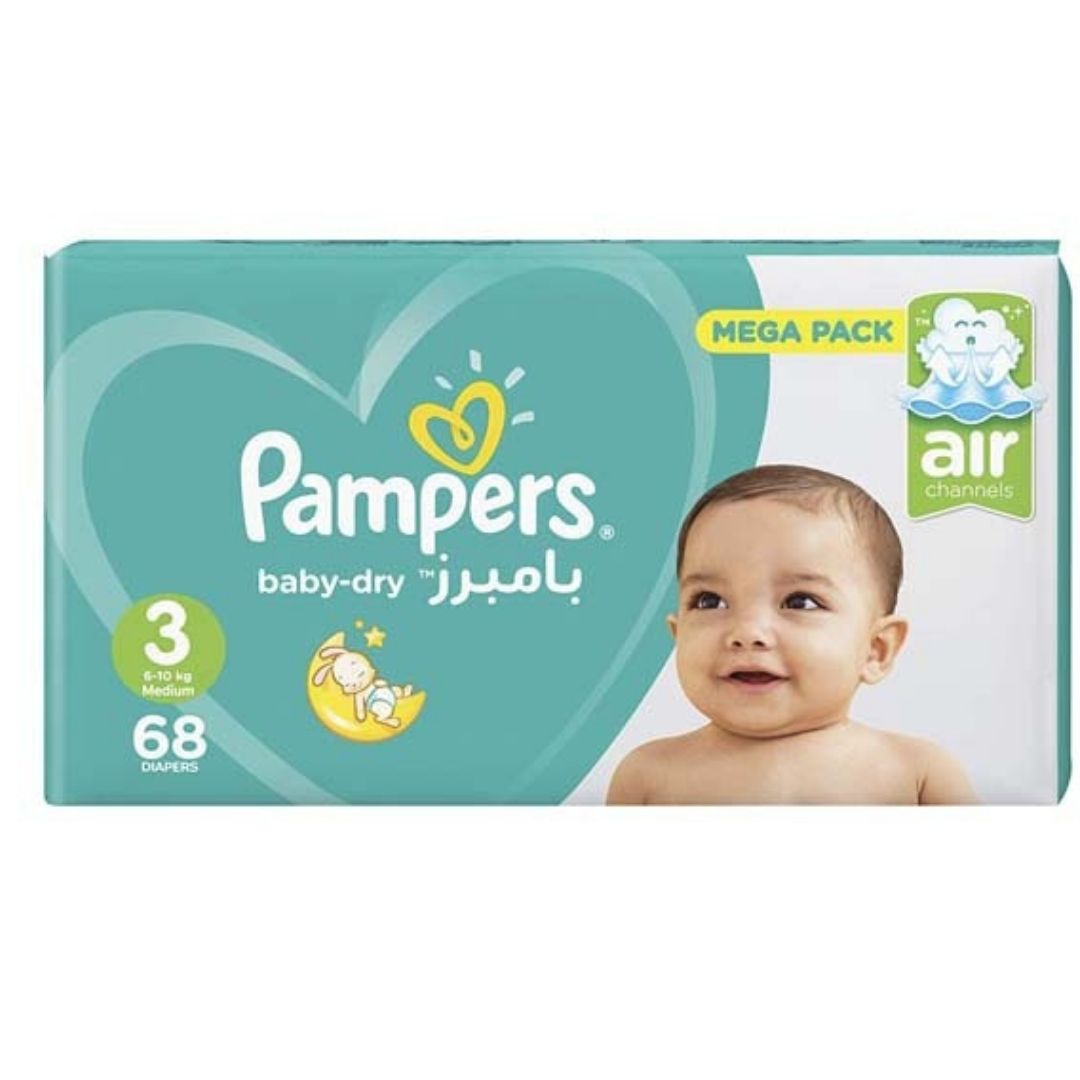 pampers 3 baby dry 68