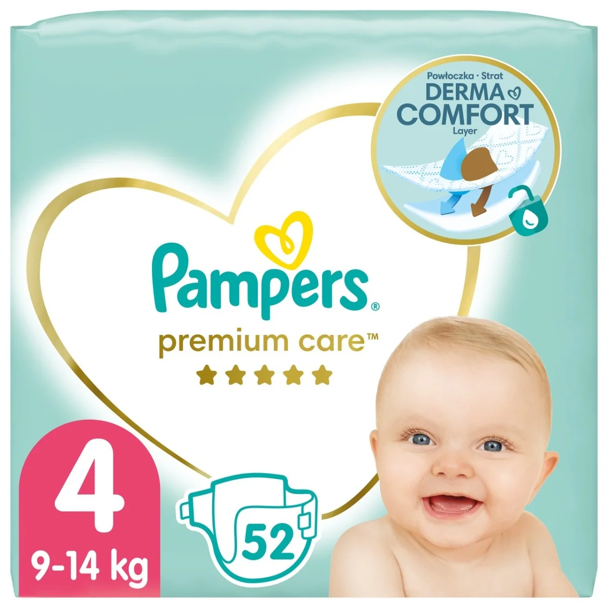 pampers premium care 4 62 sztuki