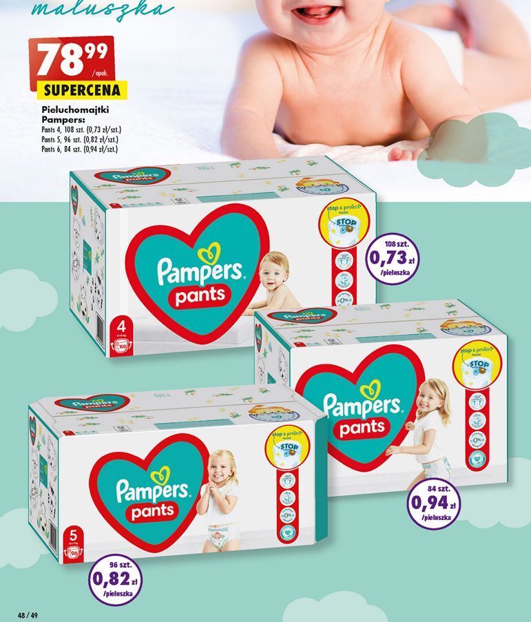 promocje pieluchomajtki pampers