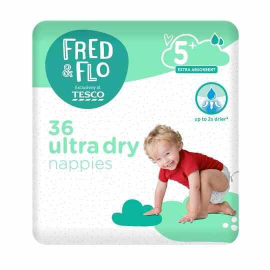 tesco pampers mega pack size 5