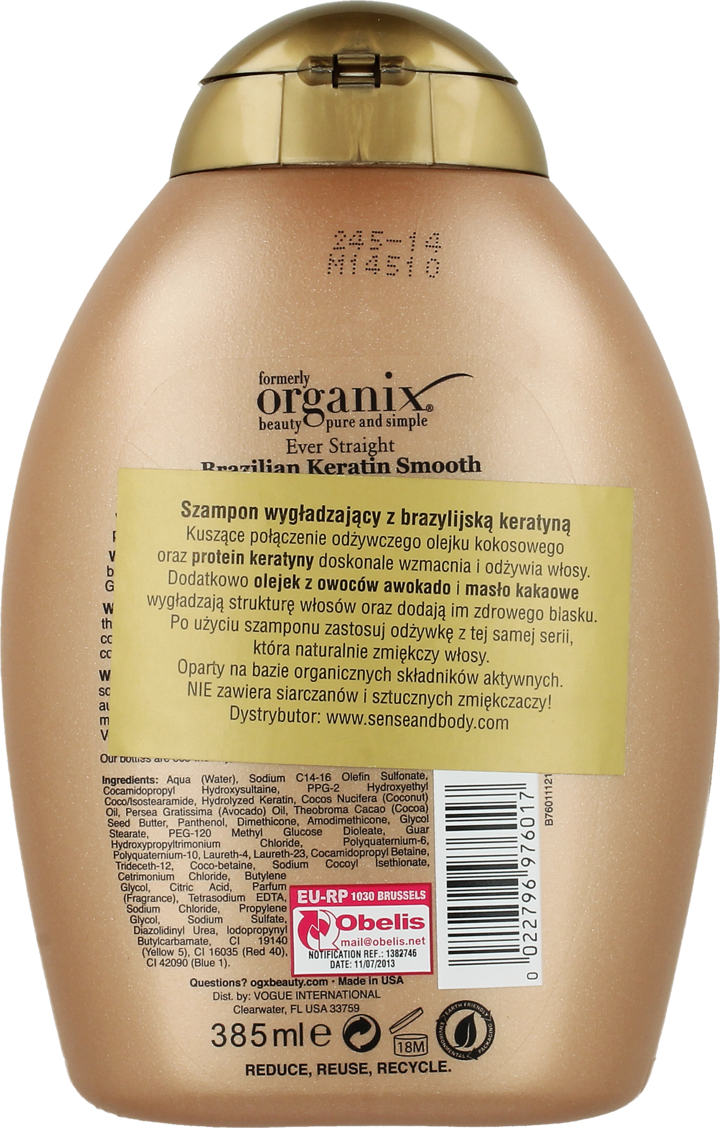 brazilian keratin smooth szampon skład