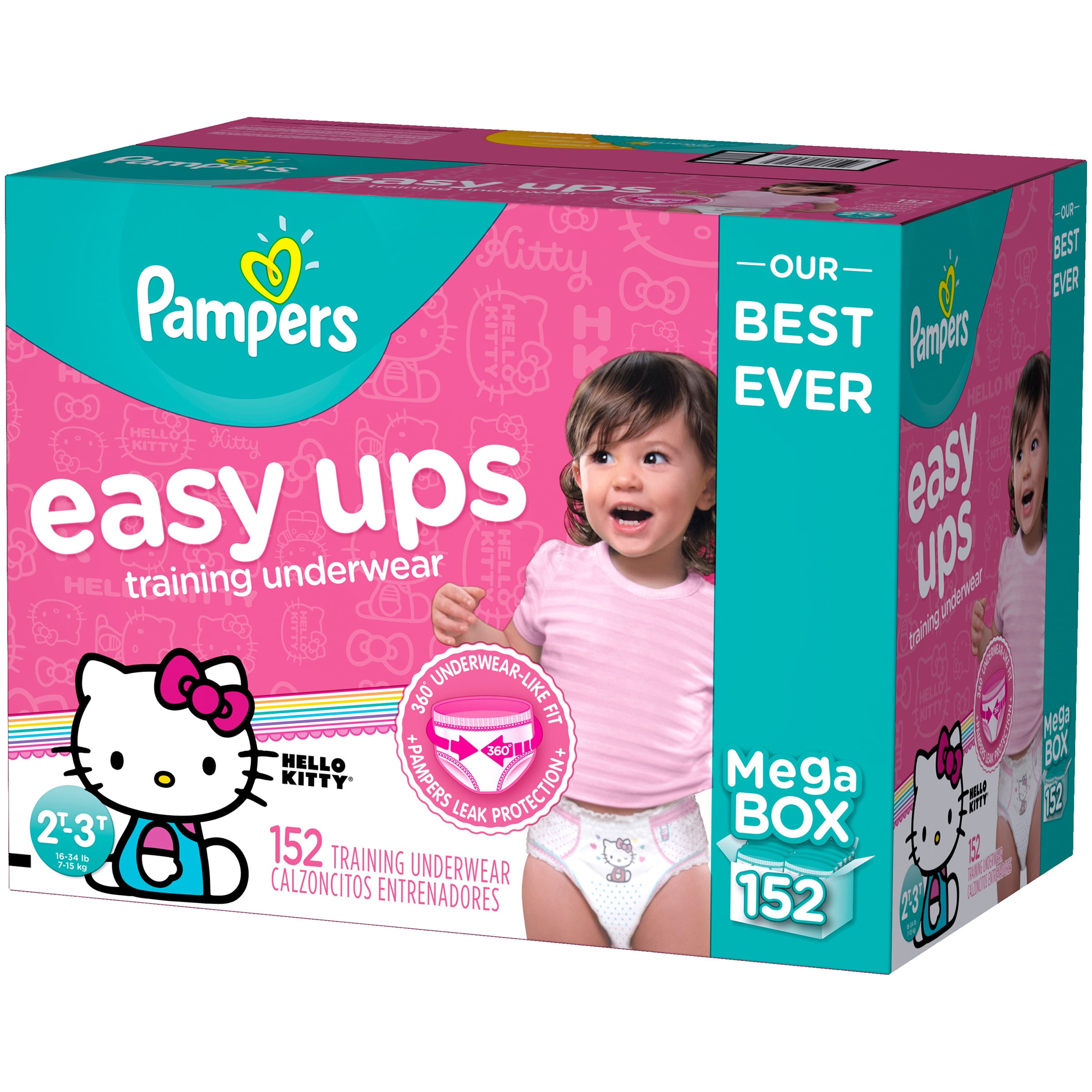 pampers hello kitty pull ups front and back