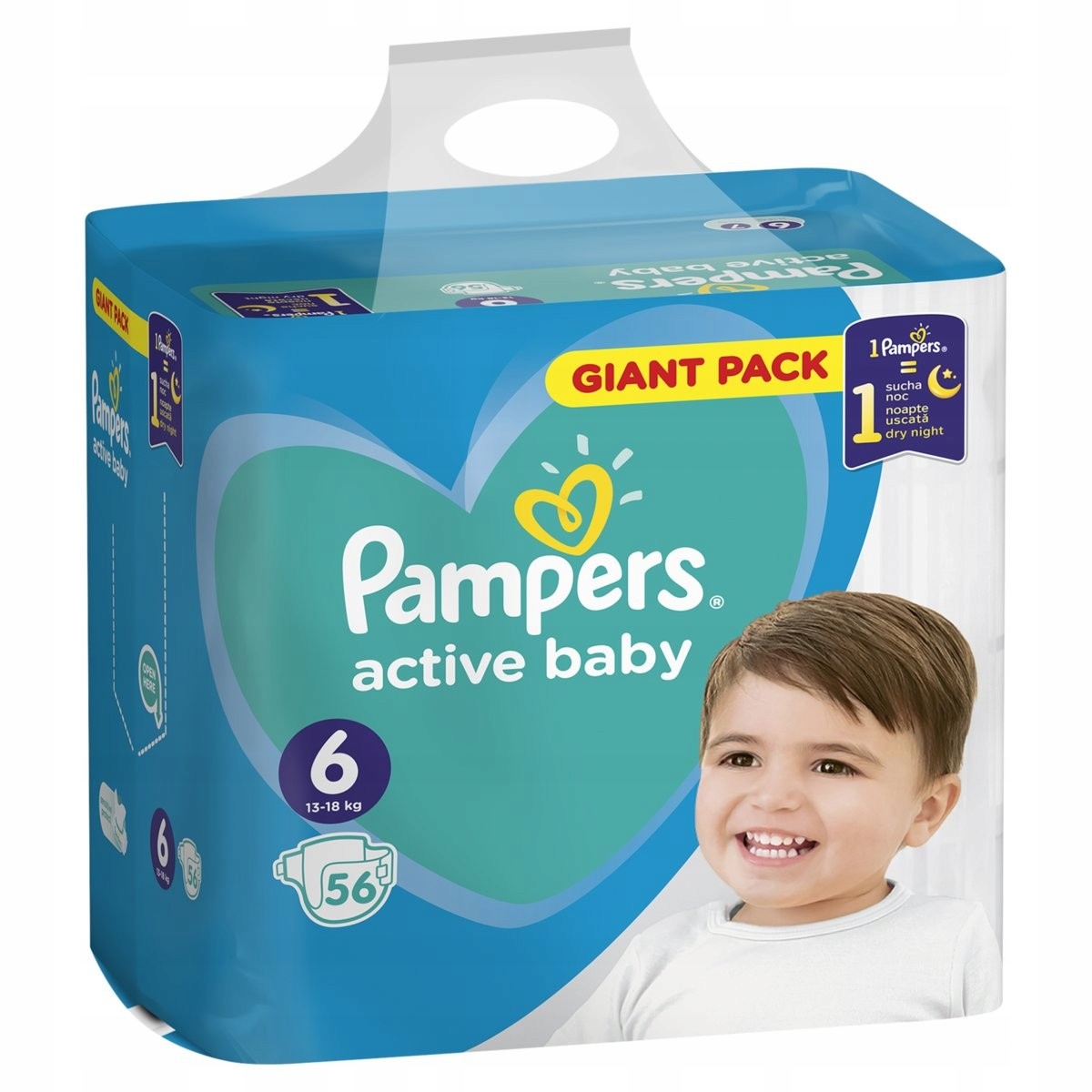 pieluchy pampers active baby giant pack 6 extra