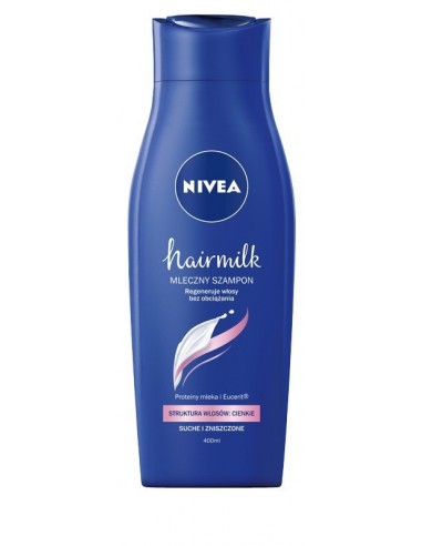 nivea hairmilk mleczny szampon do włosów o cienkiej strukturze