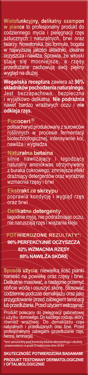 szampon w piance do rzęs przedłużanych rossmann