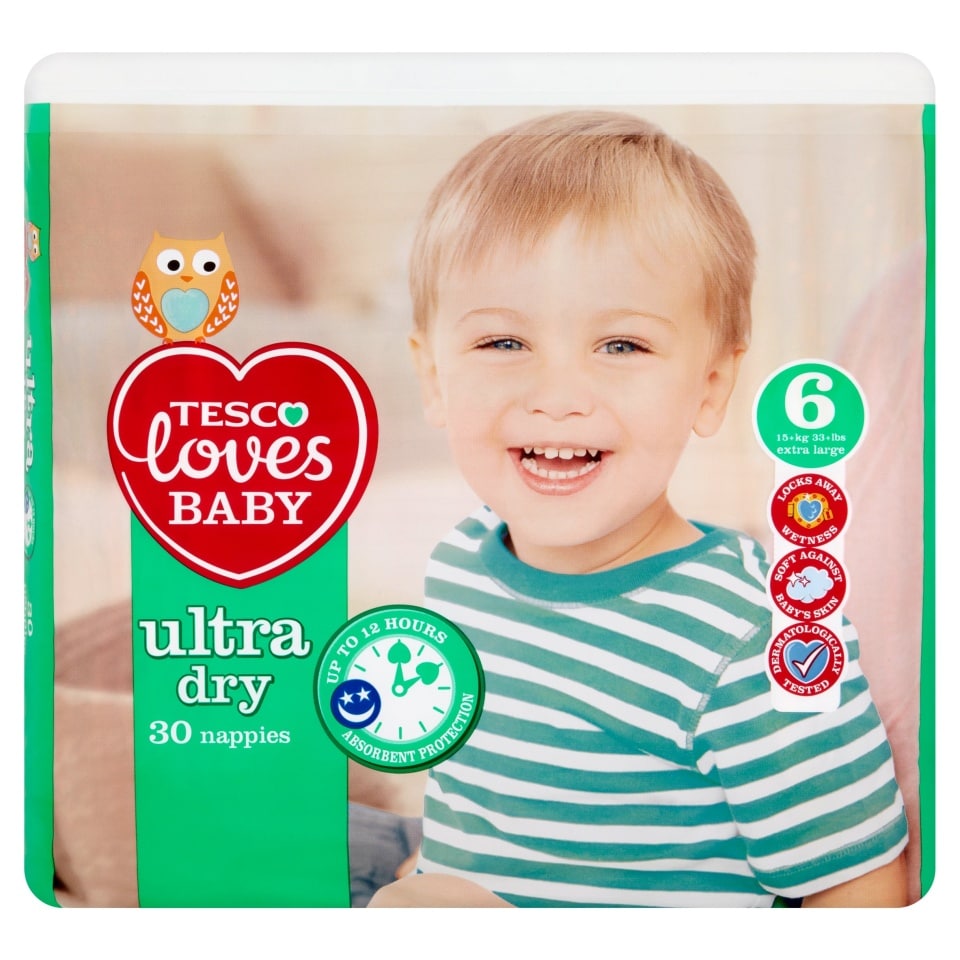 tesco lovrs baby pampers dry