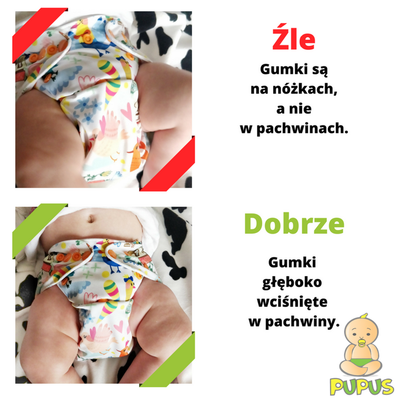 prawudlowo zalozony pampers