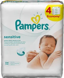 pampers sensitive chusteczki nawilżane 4 x 56 sztuk