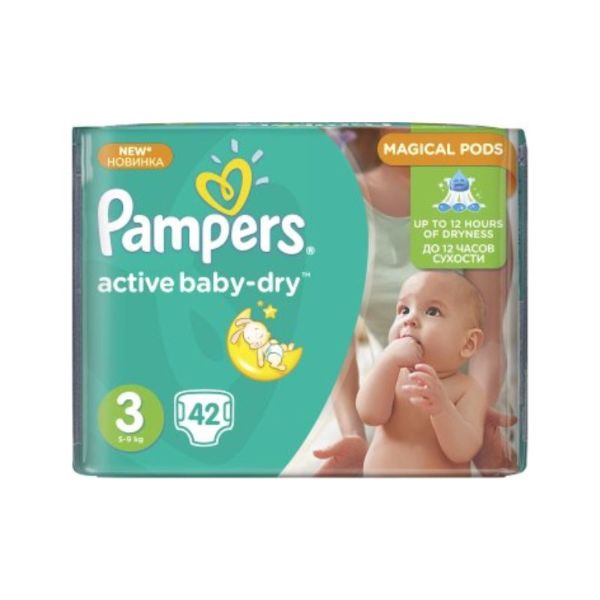 pampers activ baby dry 3 42szt