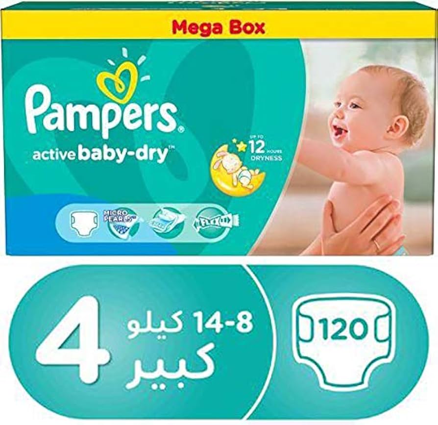 pampers active baby 4 mega box