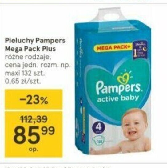 pieluchy pampers tesco promocja