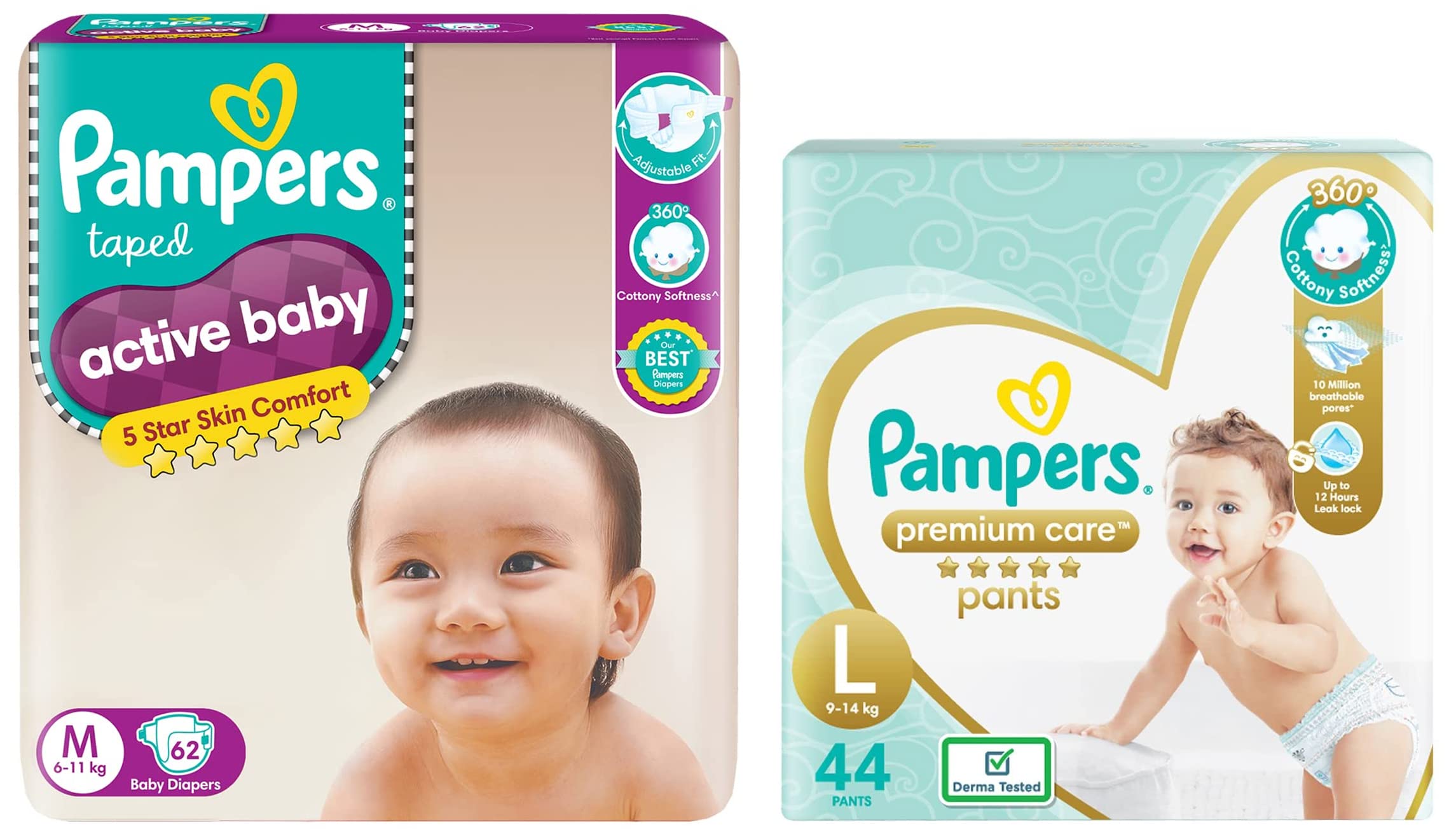 pampers activ baby a premim care