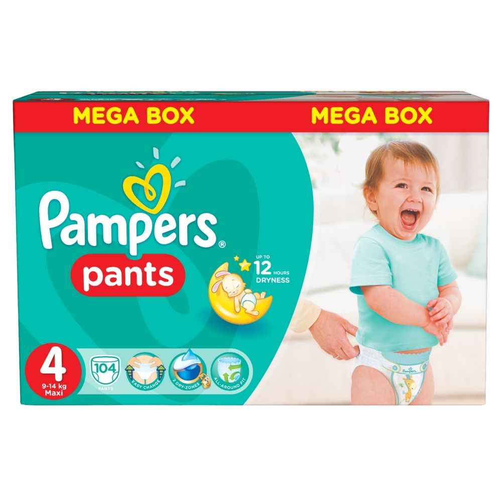 pieluchomajtki pampers mega box 4+