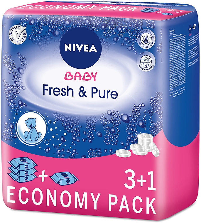 nivea baby chusteczki nawilżane fresh & pure