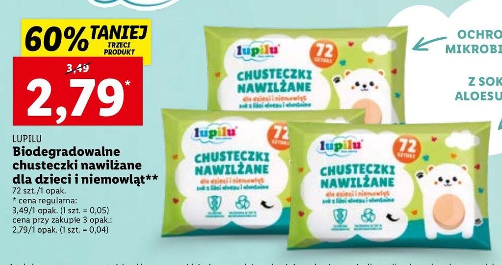 chusteczki nawilżane 3 49 lidl