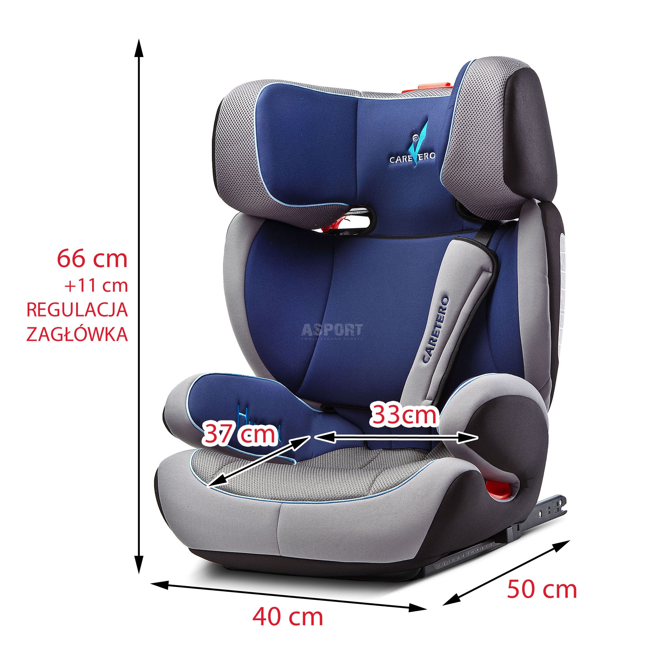 caretero huggi isofix 15-36 beżowy