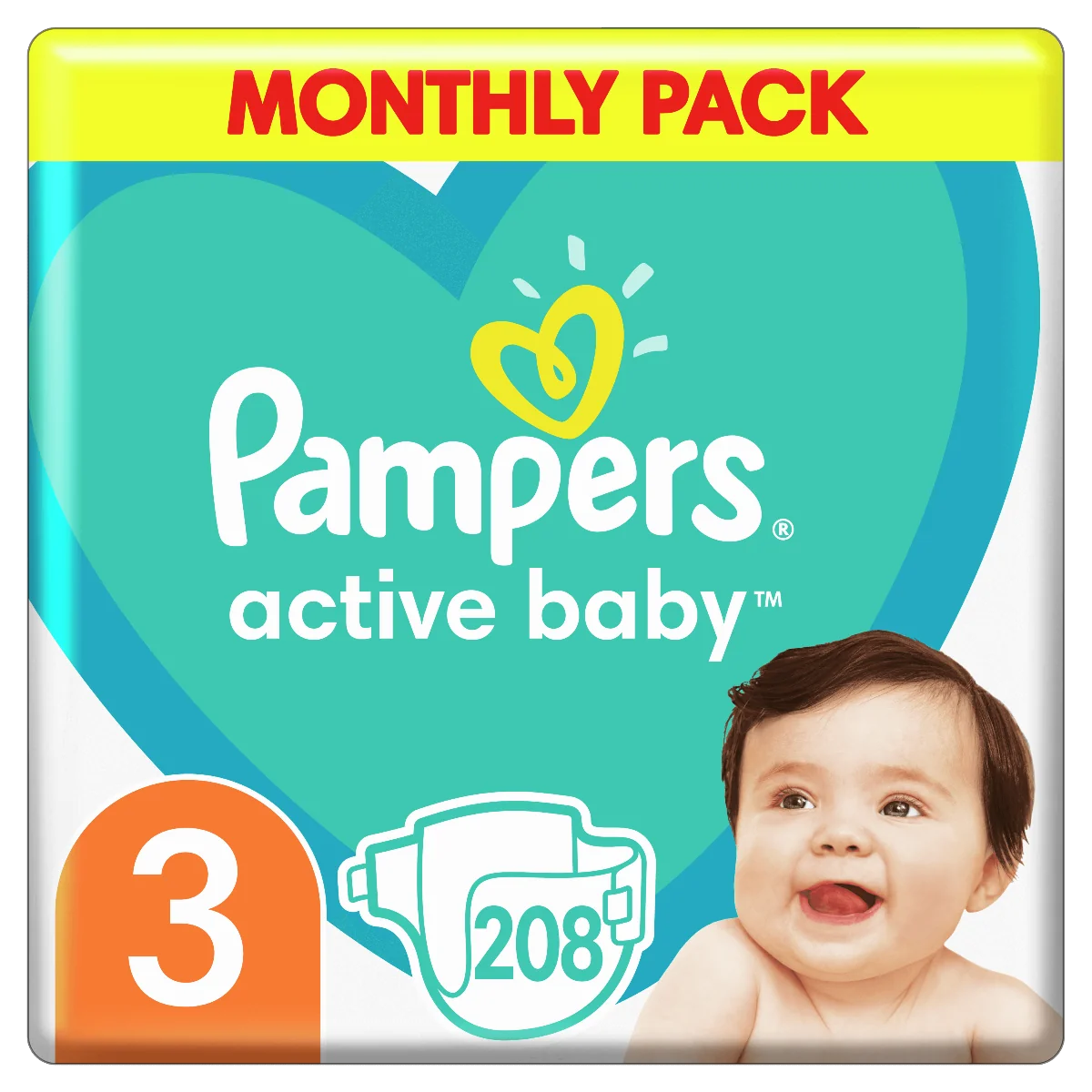 pieluchy pampers active baby mth 3 midi