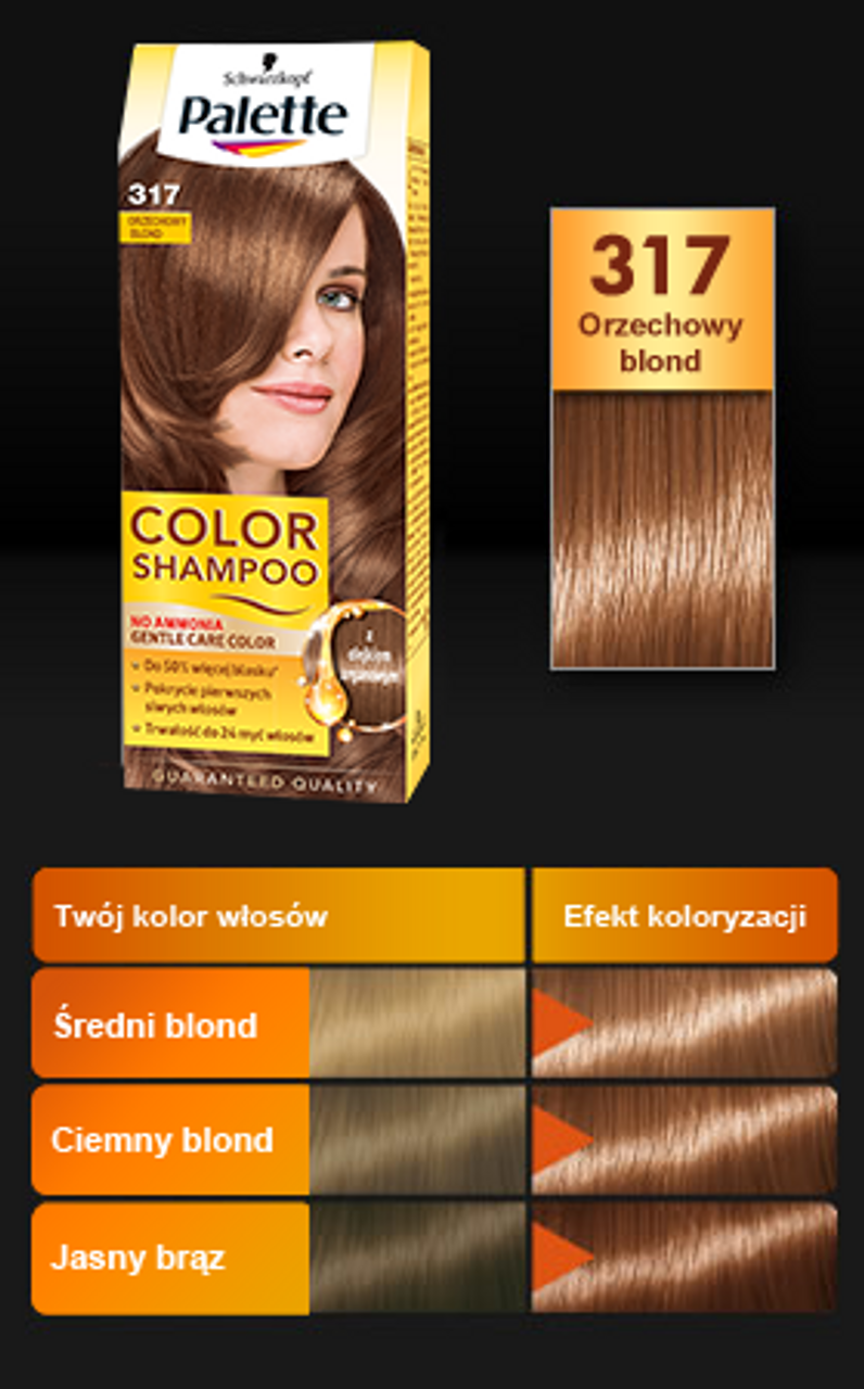 palette color shampoo 317 orzechowy blond szampon koloryzujący