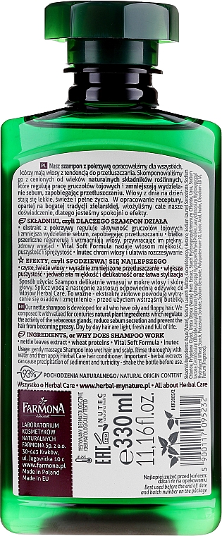 farmona herbal care szampon pokrzywowy opinie