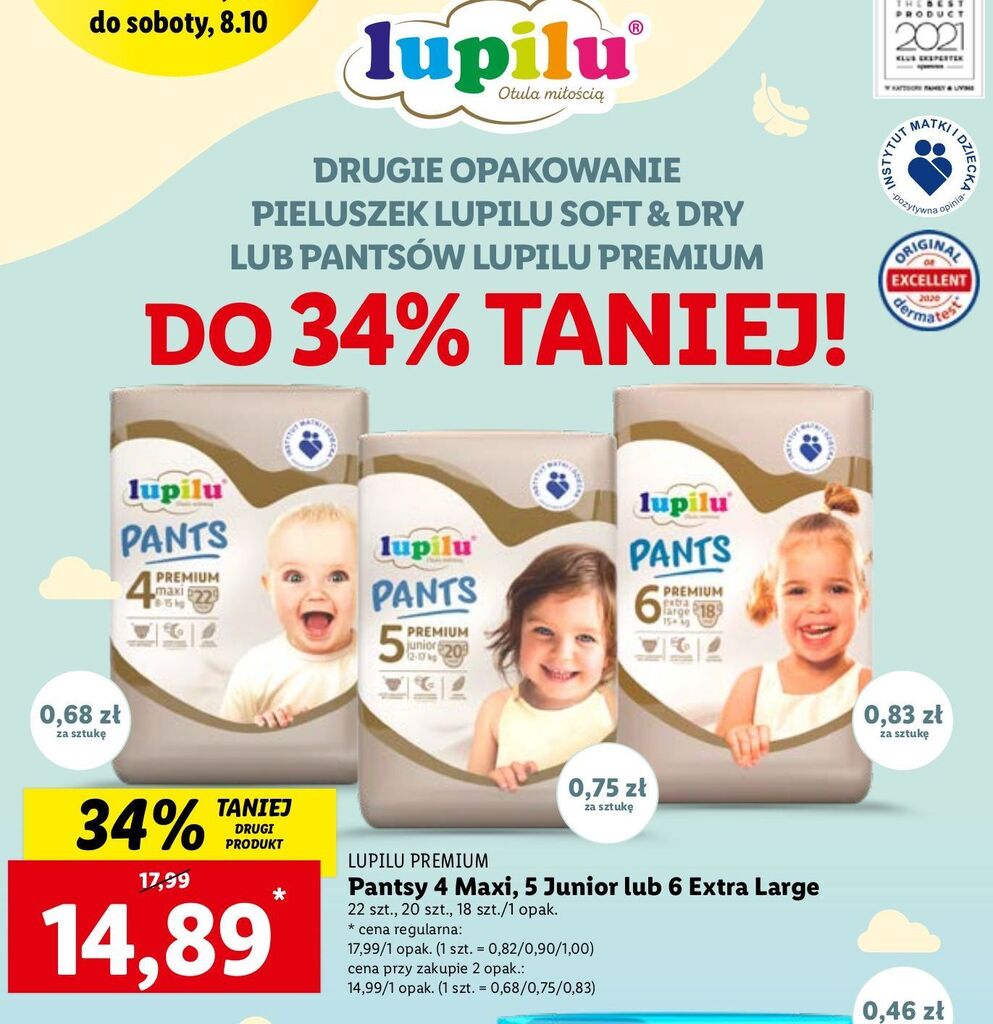 pieluchomajtki lidl cena