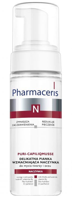 pharmaceris pianka do mycia twarzy naczynkowej