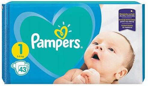 pieluchy pampers new baby 1 newborn 43szt ceneo