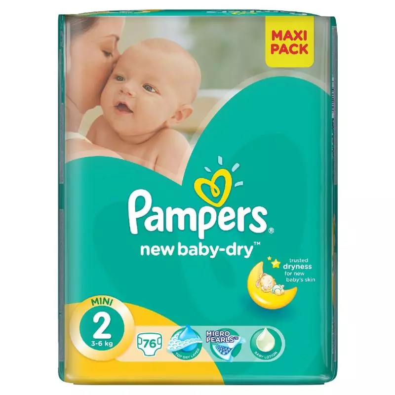 pampers new baby dry 2 76 szt