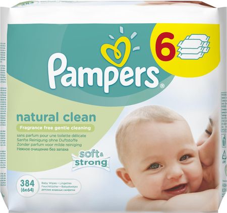 pampers chusteczki nawilżane natural clean