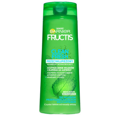 garnier fructis clean fresh przeciwłupieżowy szampon wzmacniający do włosów