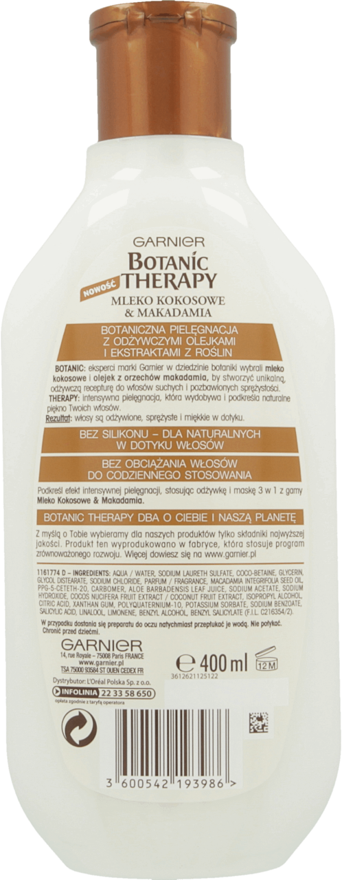 botanic therapy olej kokosowe i makadamia szampon rossmann