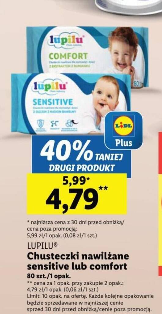 lidl chusteczki nawilżane cena