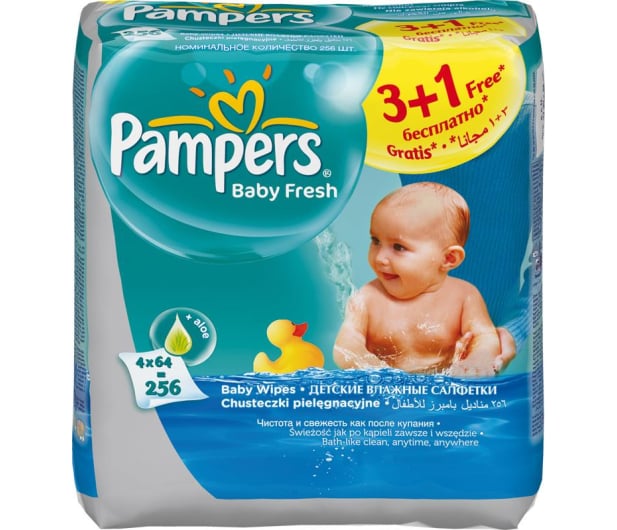 chusteczki pampers 4x64