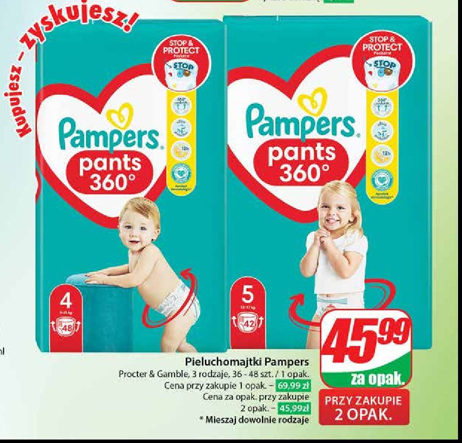 pieluchomajtki pants pampers promocja