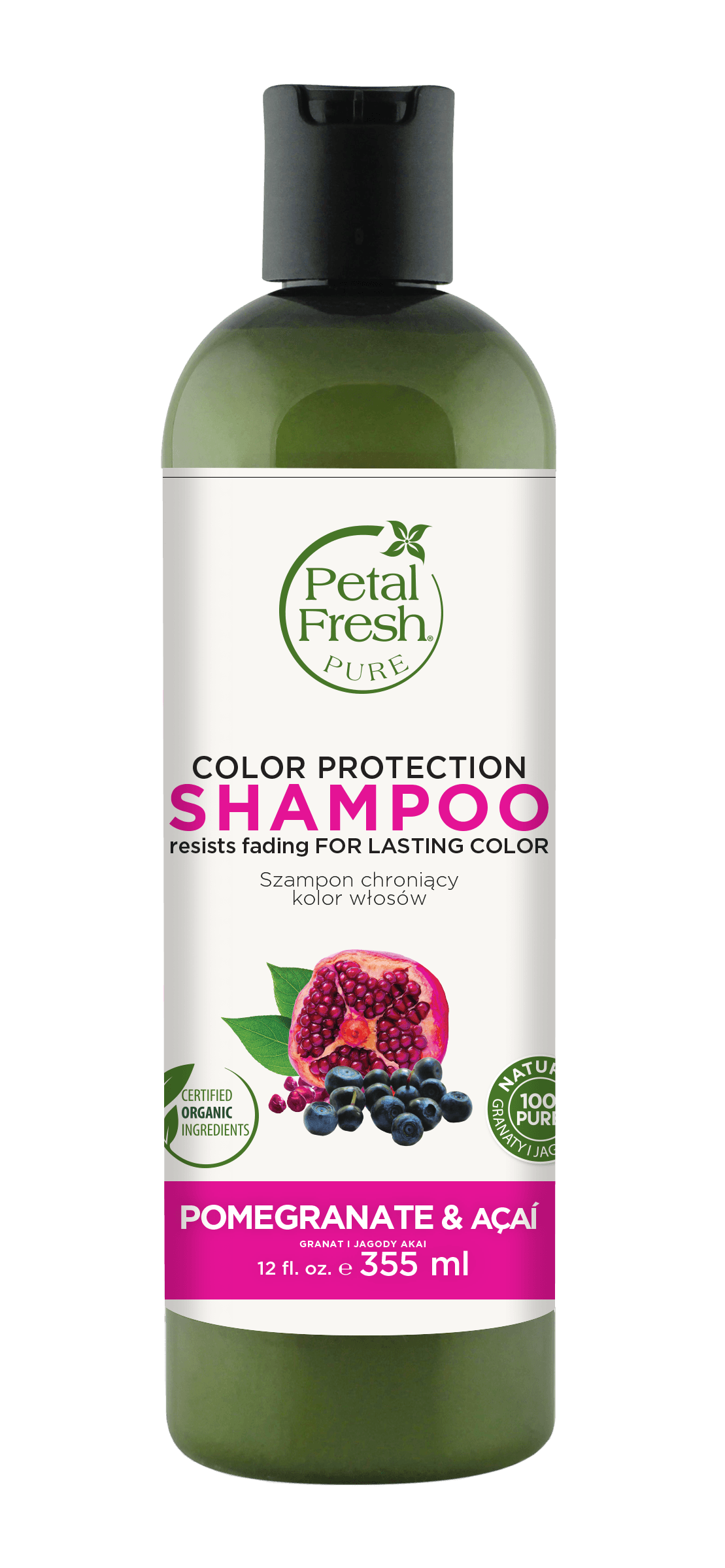 petal freshpure szampon do włosów farbowanych granat i jagody acai