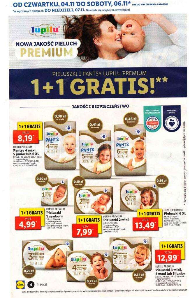 lidl lupilu pieluchy 1 cena