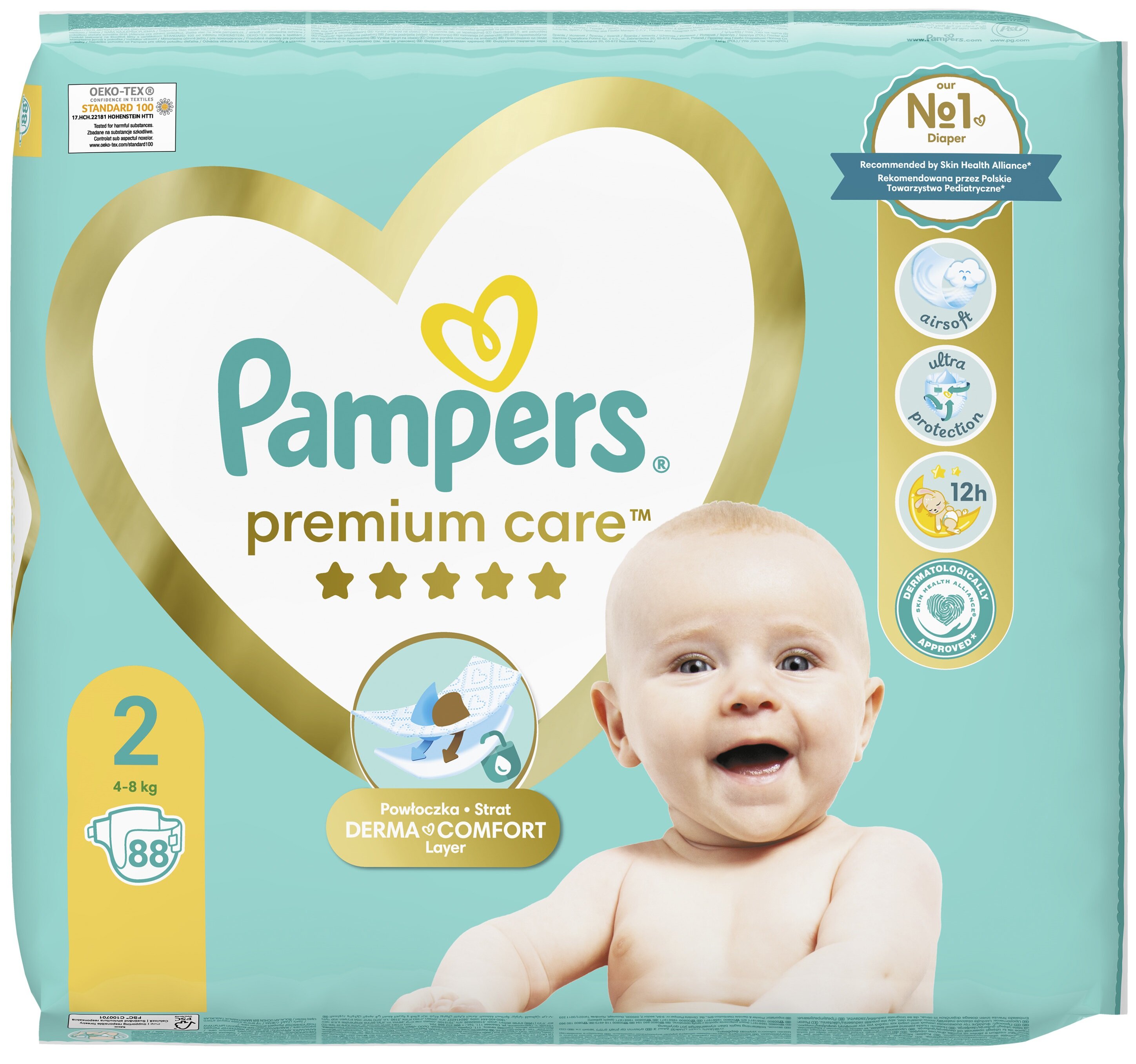 pampers premium care 2 88 szt cena