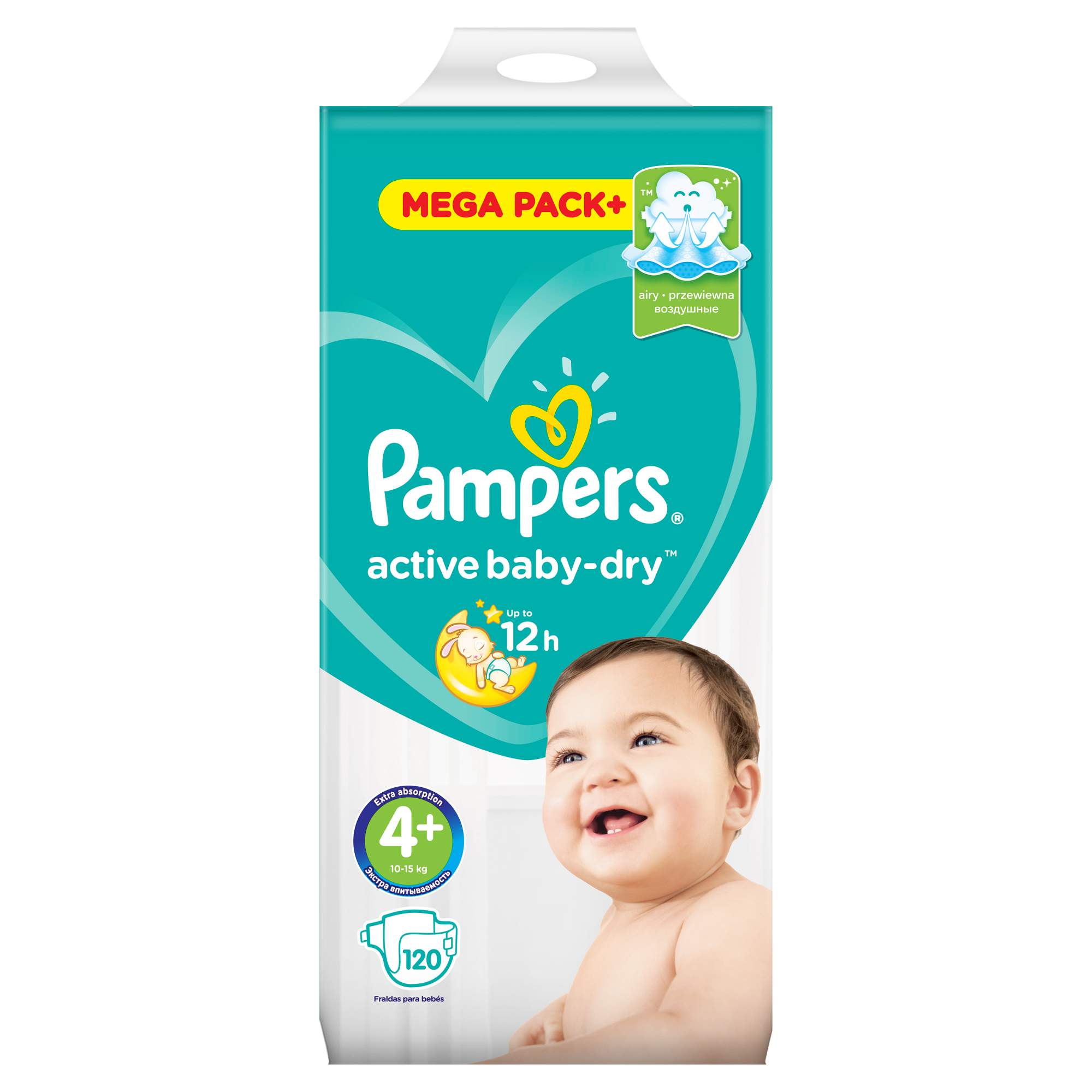 pampers active baby 4+ 120