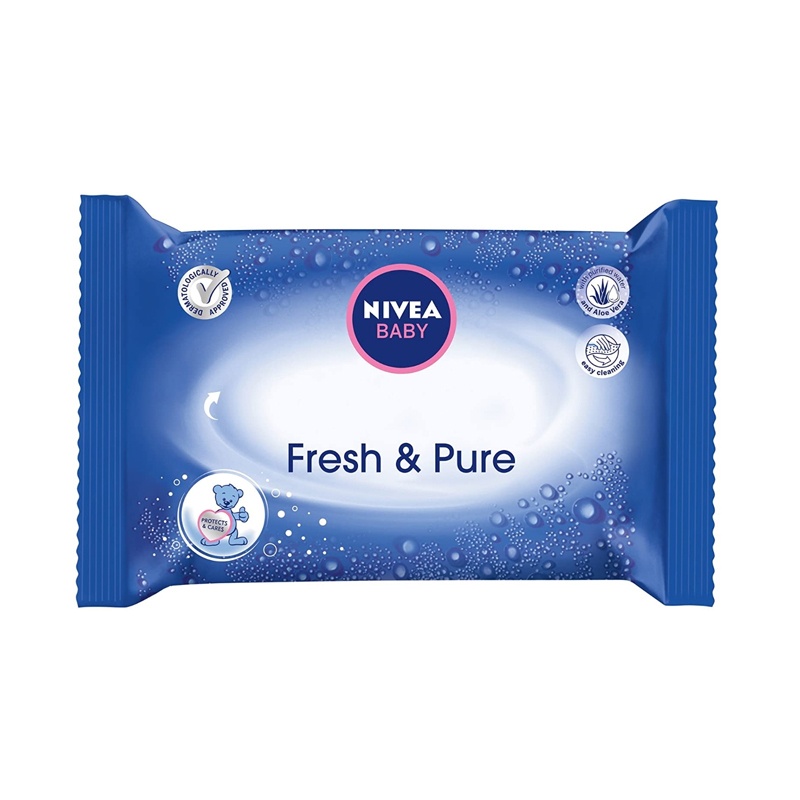 nivea baby chusteczki nawilżane pure &