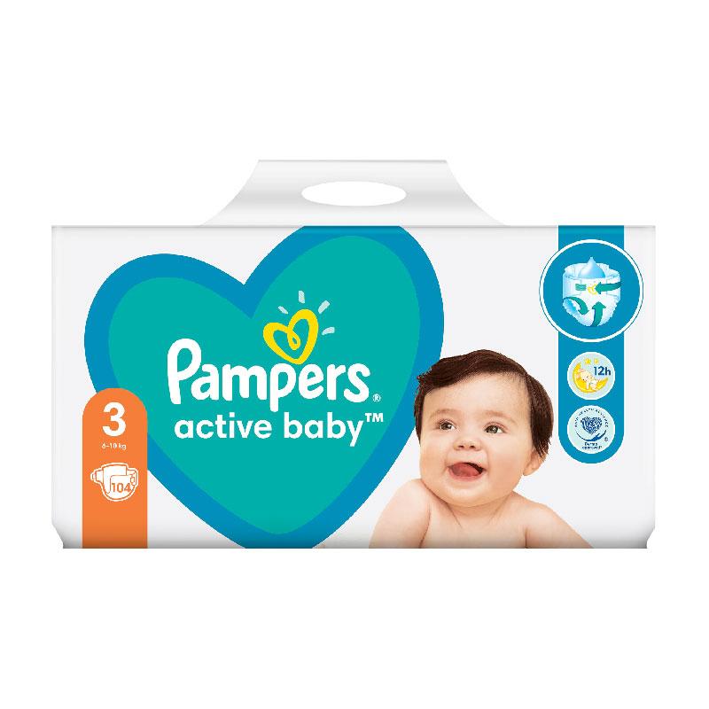 pampers active baby 3 giant pack