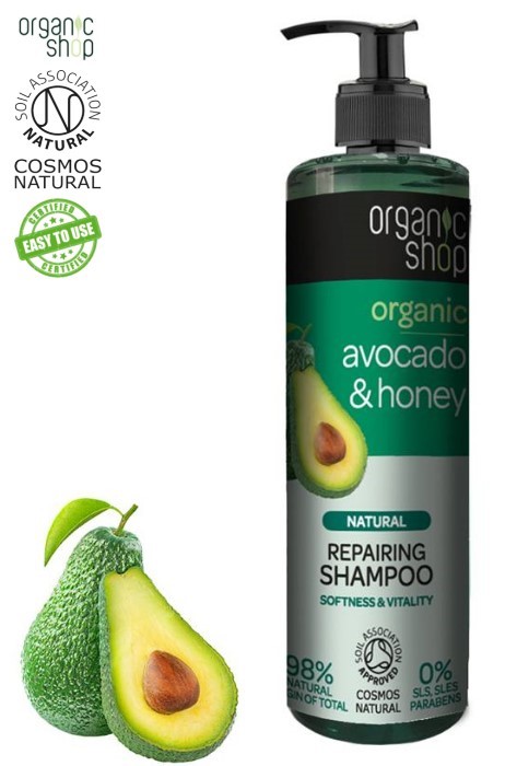 rganic shop rewitalizujący szampon do włosów avocado i miód