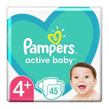 pampers active baby 4+ 45 sztuk