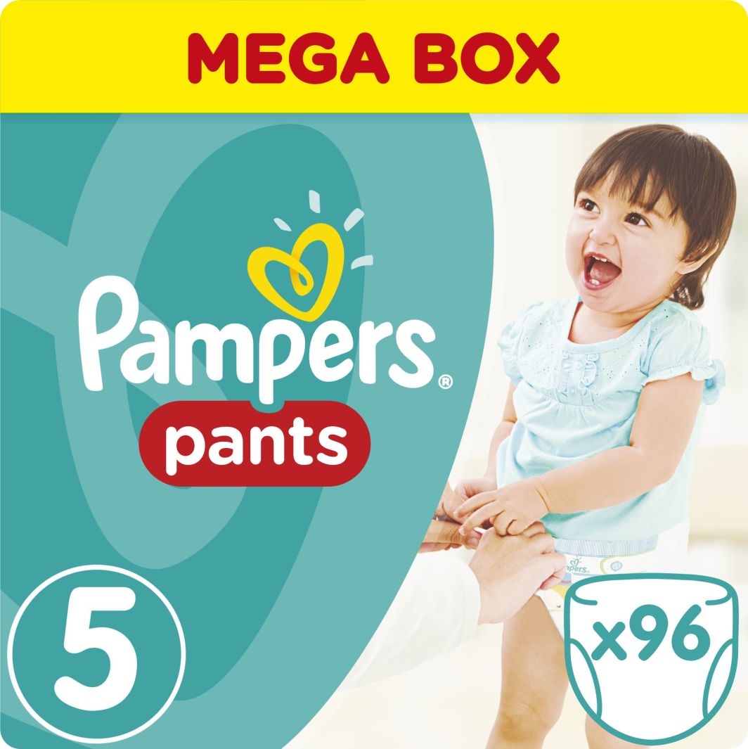 pampers pants pieluchomajtki rozmiar 5 junior megabox 96 sztuk