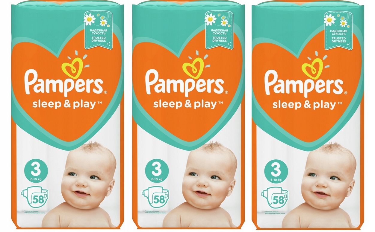 pampers sleep&play pieluchy rozmiar 3 midi 6-10 kg 58 sztuk