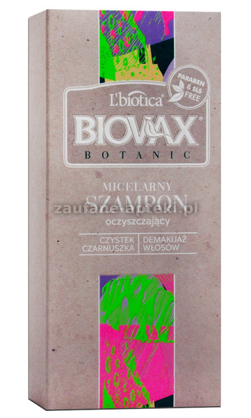 biovax botanic czystek i czarnuszka oczyszczający szampon micelarny