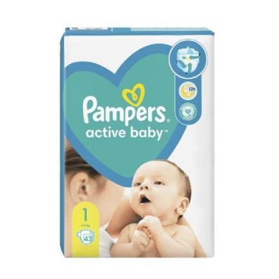 pampers new baby pieluchy rozmiar 1 newborn 2-5kg 43 sztuki