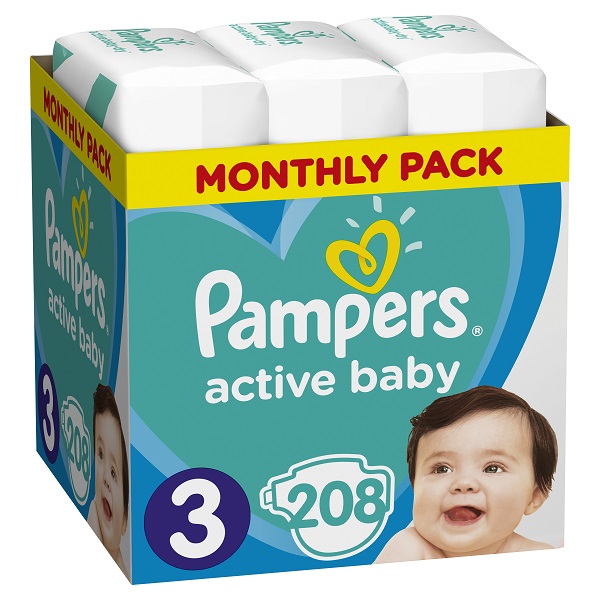 pampers 3 baby active