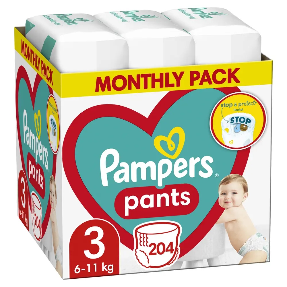 pampers pants 3 zapas miesieczny