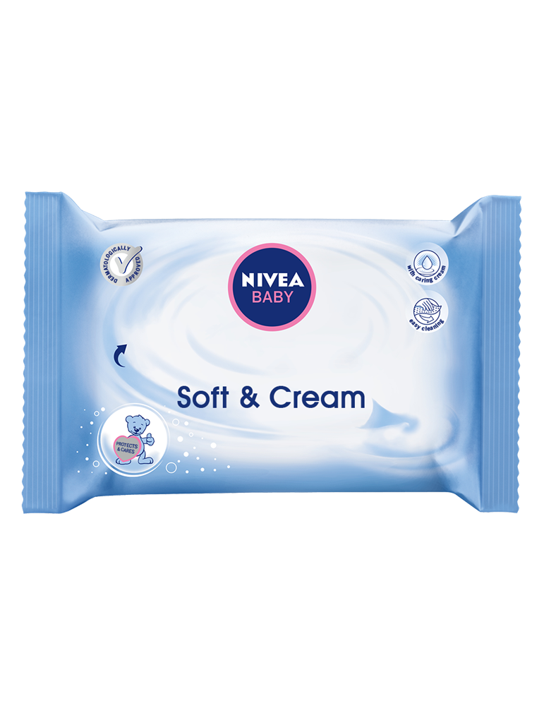 nivea baby chusteczki nawilżane soft & cream 6x63 sztuki