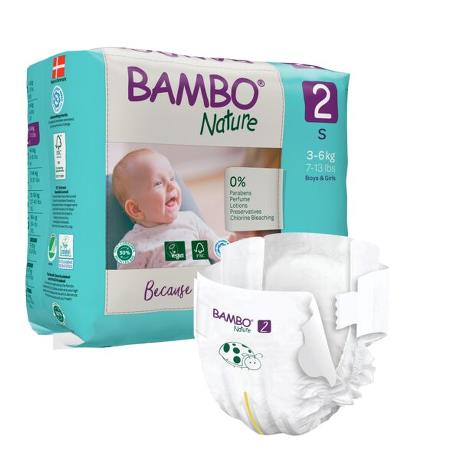 bambo nature pieluchy jednorazowe 2 mini 3-6 kg